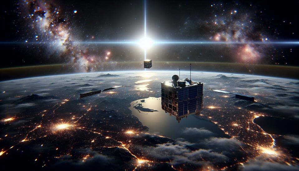 A Revolution in Scale,,The traditional concept of space exploration revolves around massive spacecraft – colossal entities requiring years of development and billions of dollars for launch. SmallSats challenge this norm. Picture a satellite the size of a toaster oven – that's the realm of a SmallSattypically weighing between 1 and 500 kilograms. Nanosats push miniaturization even furtherweighing a mere 1 to 10 kilograms – about the weight of a shoebox! This significant size reduction brings forth a cascade of benefits. Space exploration is undergoing a transformation! SmallSats (under 500 kg) and Nanosats (under 10 kg) are revolutionizing the field. Envision a satellite the size of a breadbox! These marvels offer low-costrapid development cyclesdemocratizing access to space for universitiesstartupsand even individuals. CubeSatsa standardized type of Nanosat built in modular cubesare at the forefront of this miniaturized revolutionpromising significant advancements in sciencetechnologyand global observation.,cinematic text effect image