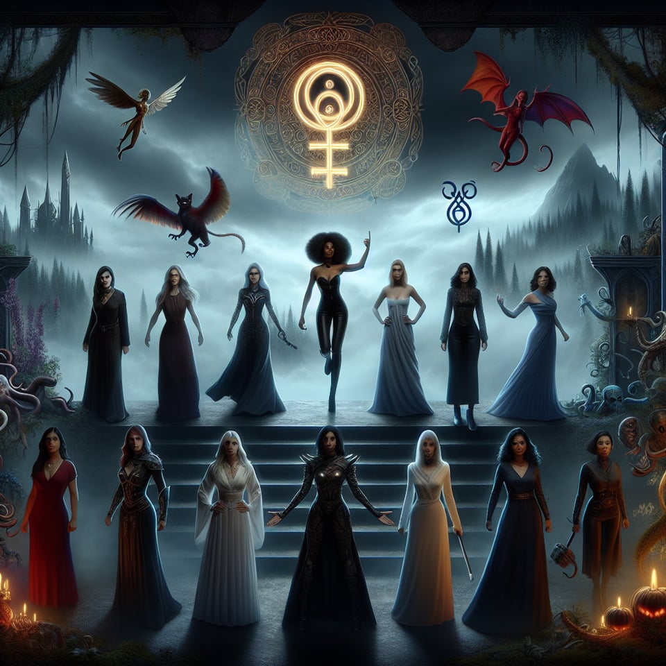 HAPPY WOMENS DAYdark fantasy text effect image
