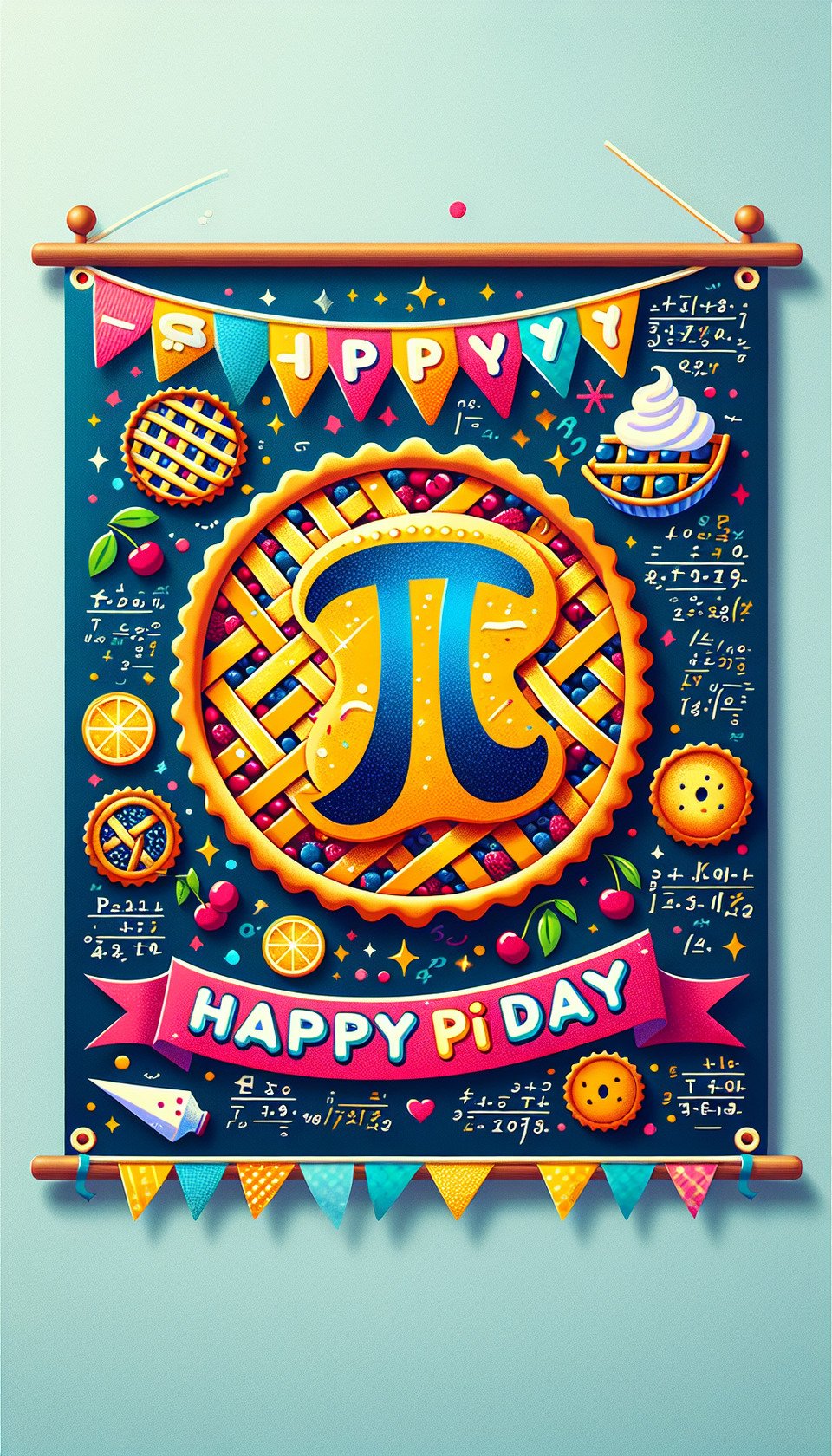 Banner for PI day celebration text effect image