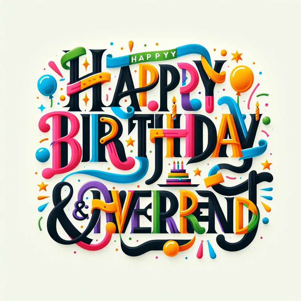 create word style with colours for Happy Birthday Dear Praful & Fr.Derrick text effect image