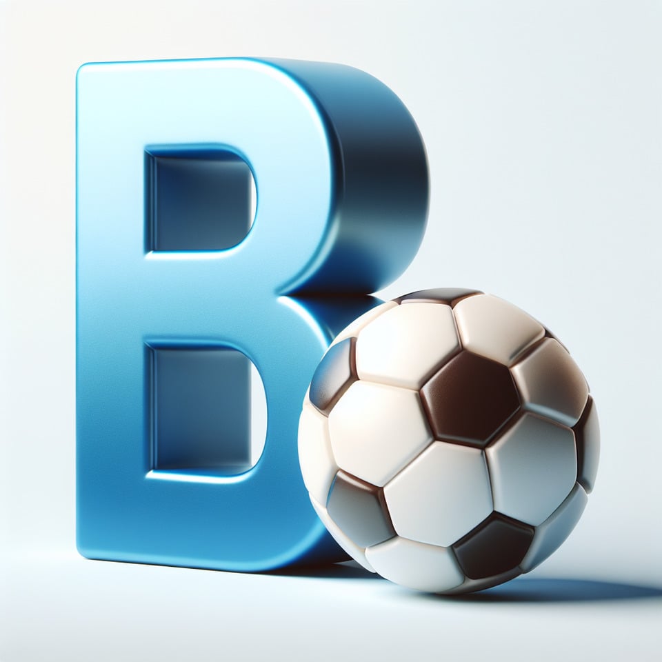 b for Ball text effect image