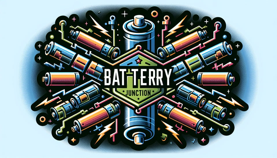 Create a Battery Juncation Name Logo and Background is Battery effect text effect image