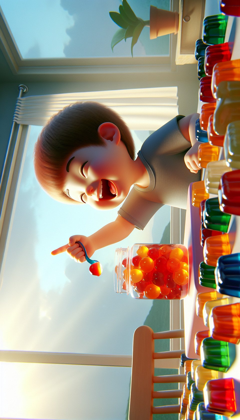 孩子喜歡吃果凍 會讓你長高的果凍3d renderpainting text effect image