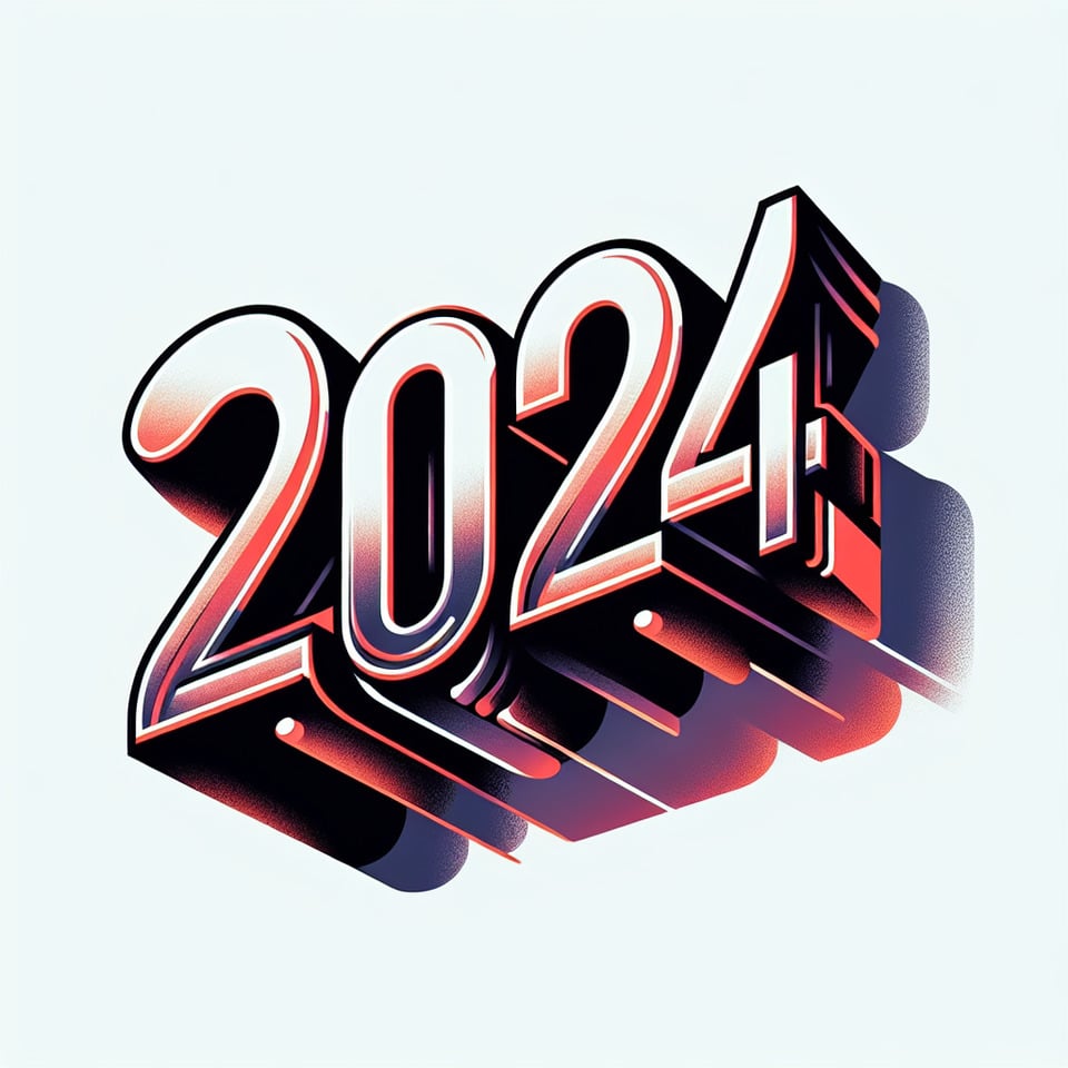 text 2024 big sale text effect on white backgroundillustration text effect image