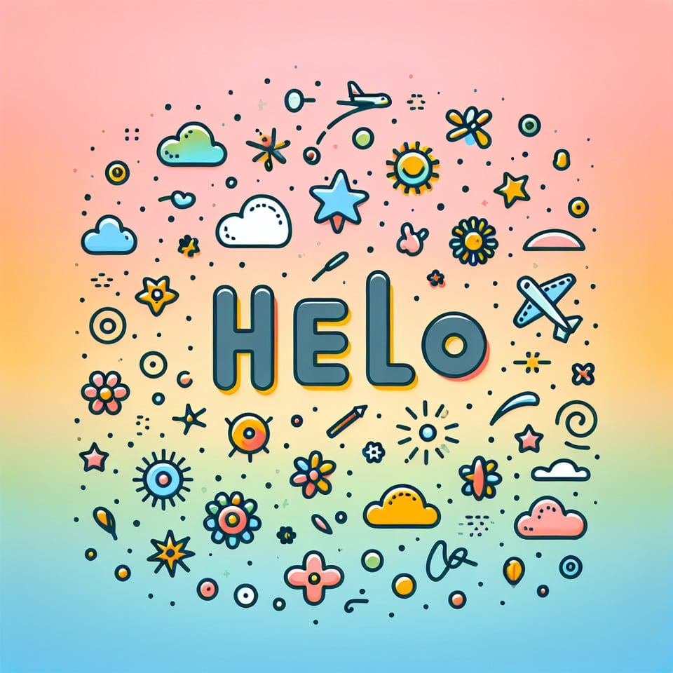 hi text effect image