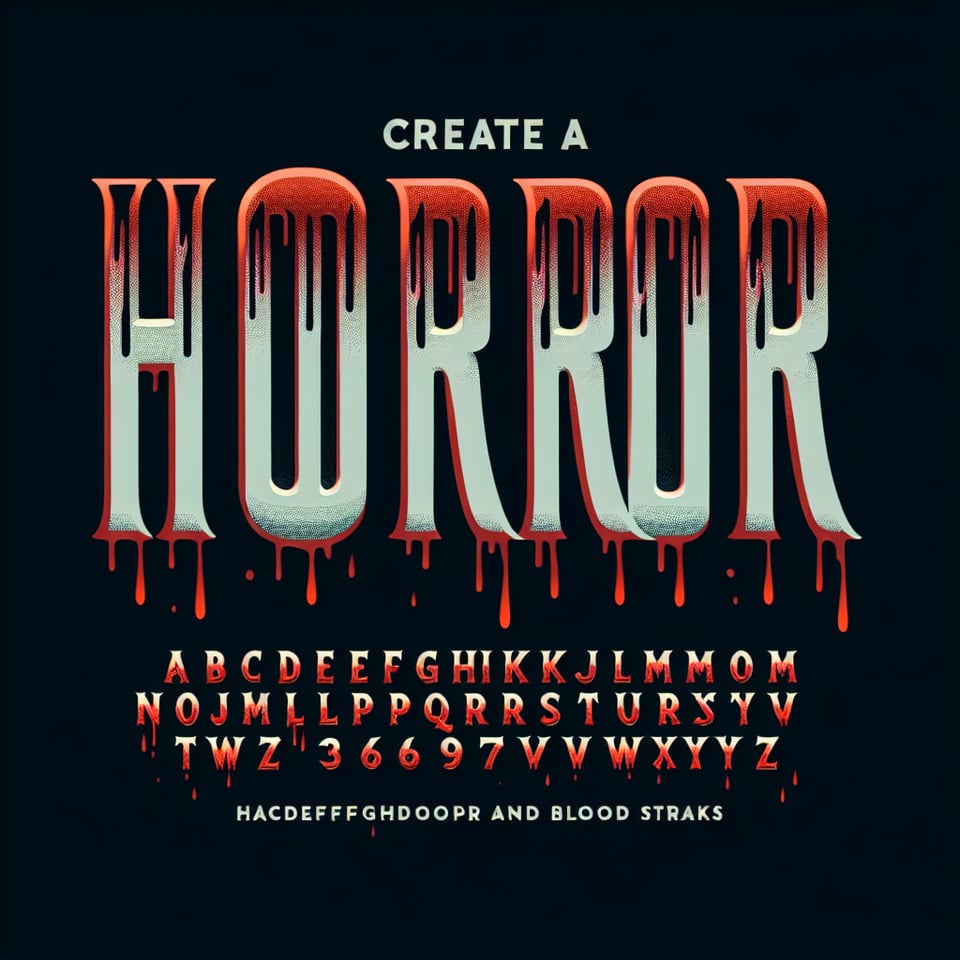 horror text design text effect image