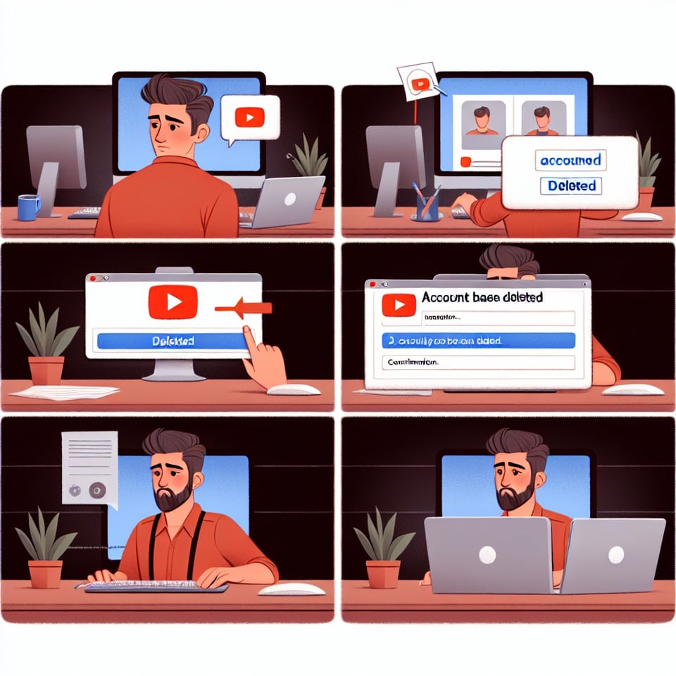 Deleting Your YouTube Account text effect image
