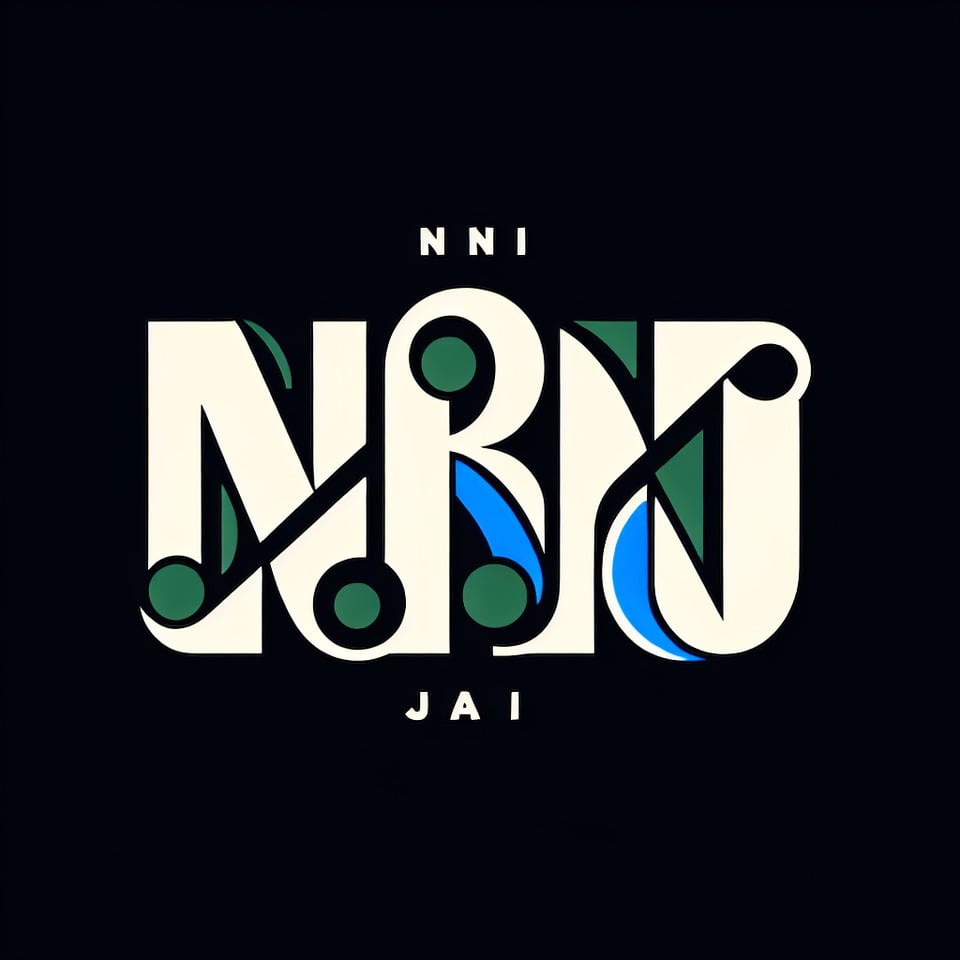 i want Niranjan word in style fontbackground is black and Ni words should be green or blue color and remaining ranjan letter color should be white text effect image