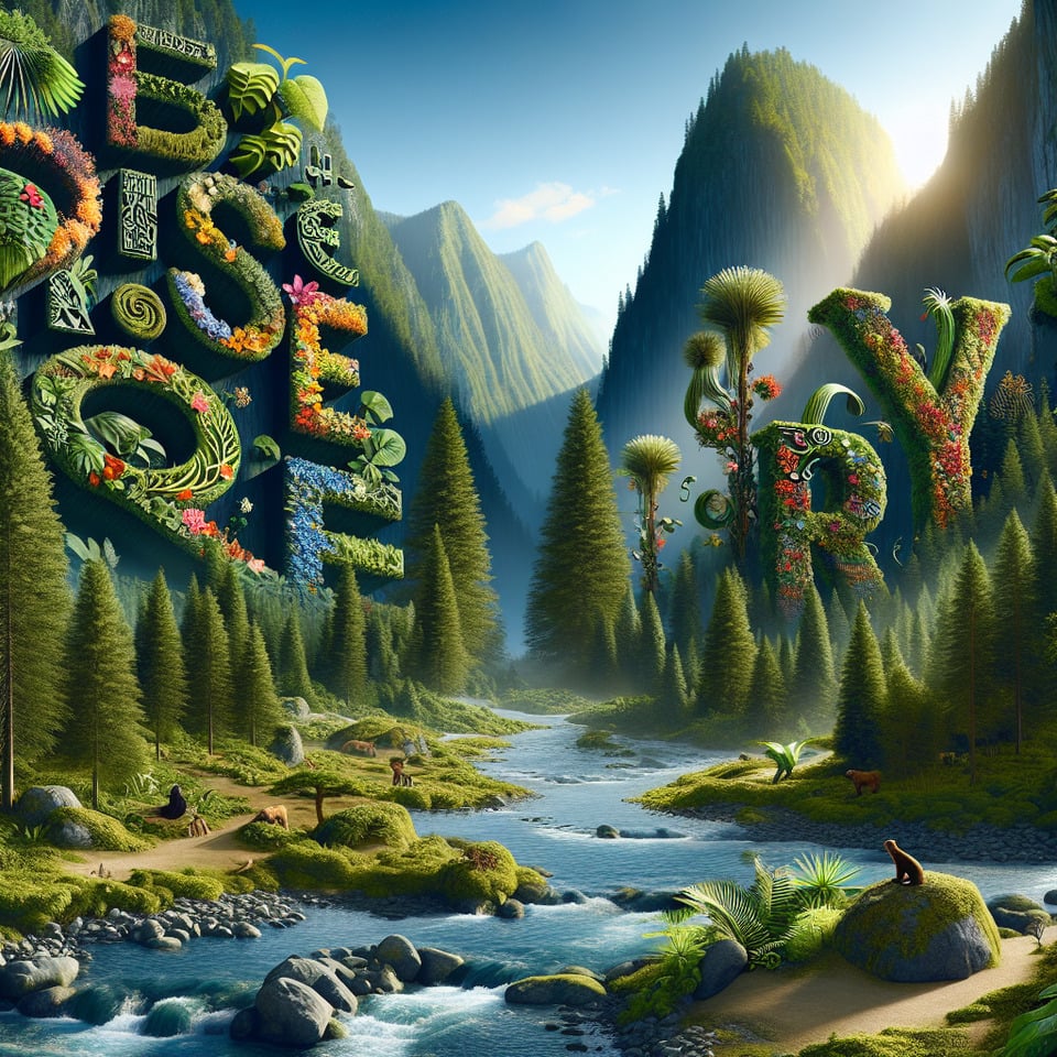 NATURE ARTtypography text effect image
