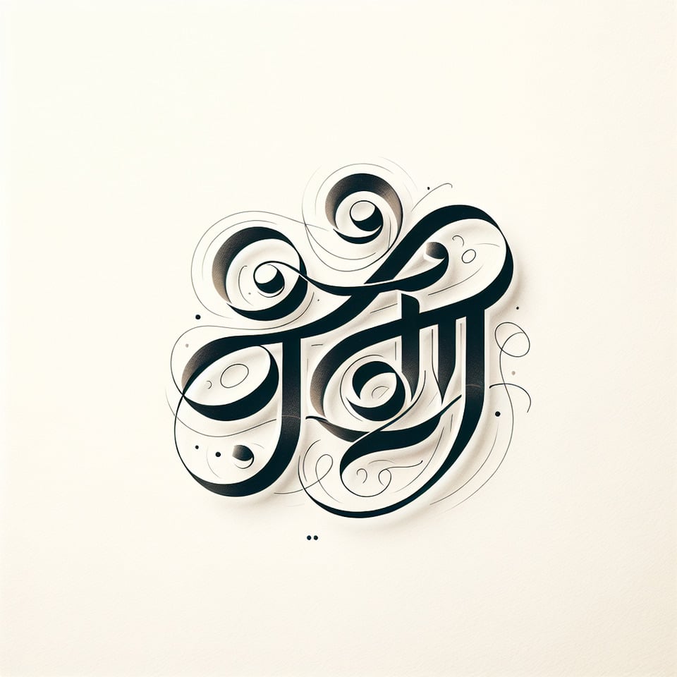 text SURABHI calligraphy lettering on white background text effect image