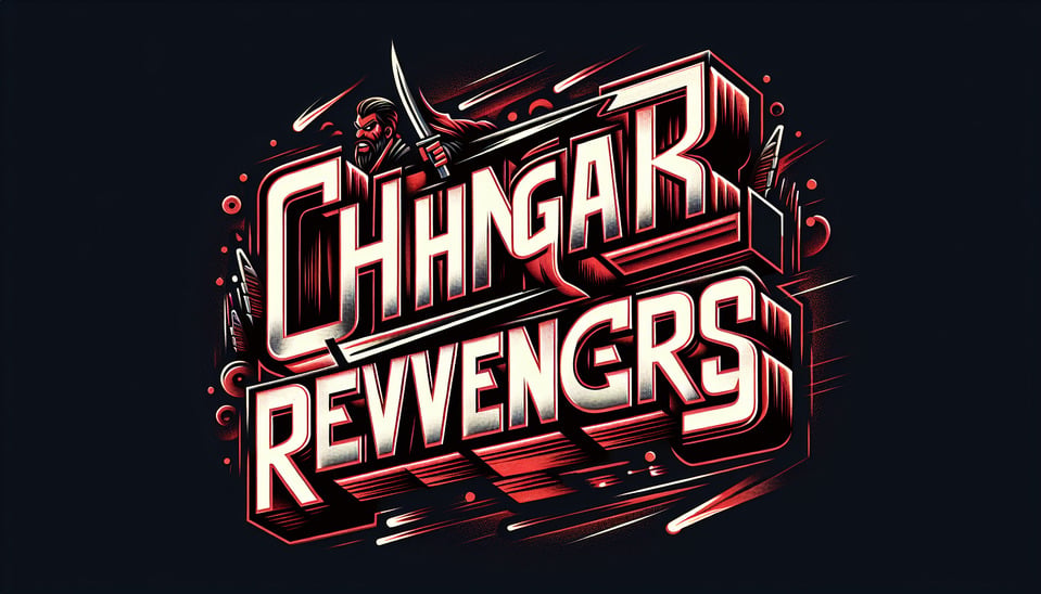 Chingari revengers in cool 3d design cinematic text effect image