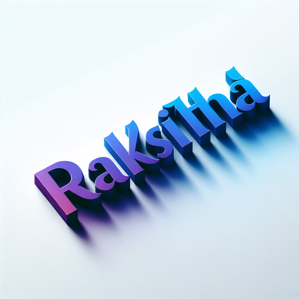 text Rakshitha blue purple gradient text effect on white background text effect image