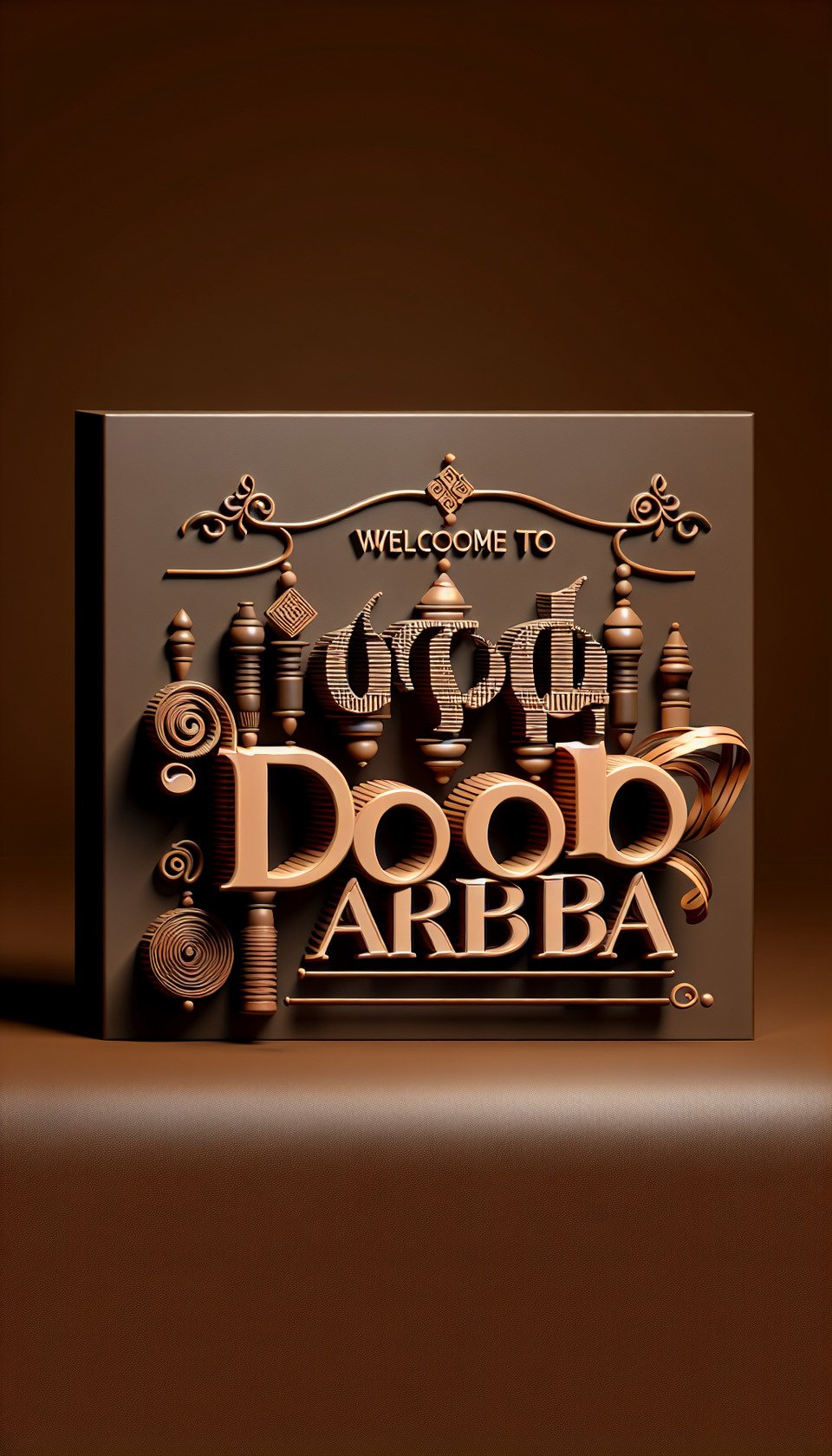 Welcome to doodoo darbar Theme in 3d text with dark shit background text effect image