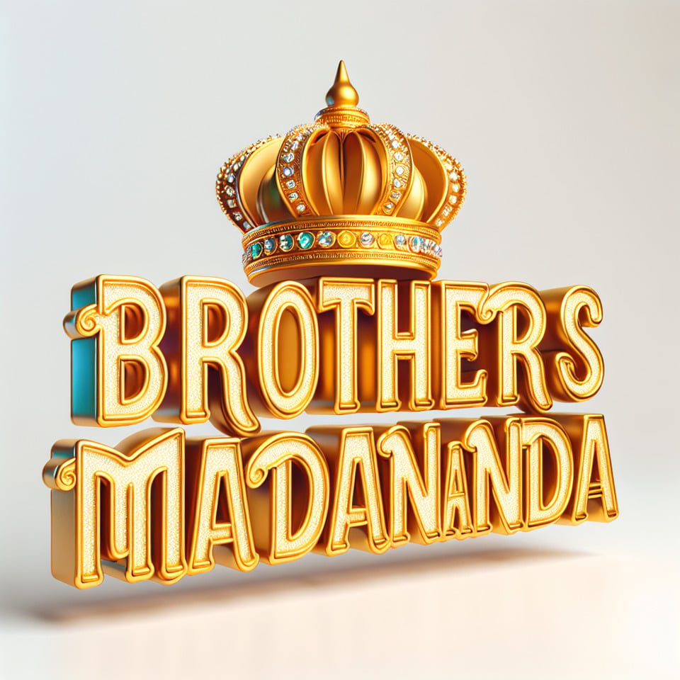 3d text Brothers Maadannada golden luxury text effect with crown on white background text effect image