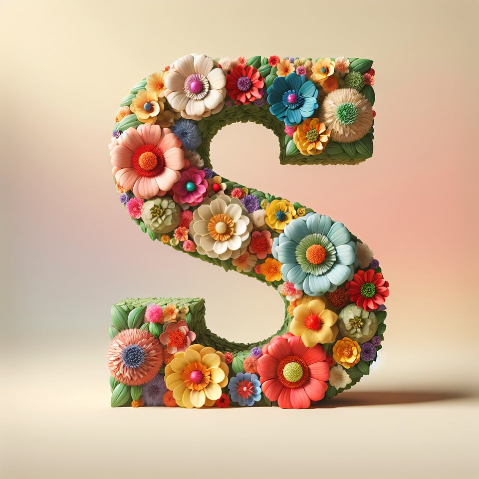 textSIS three-dimensionalmade of flowergorgeouswith a light gradient background.illustration text effect image