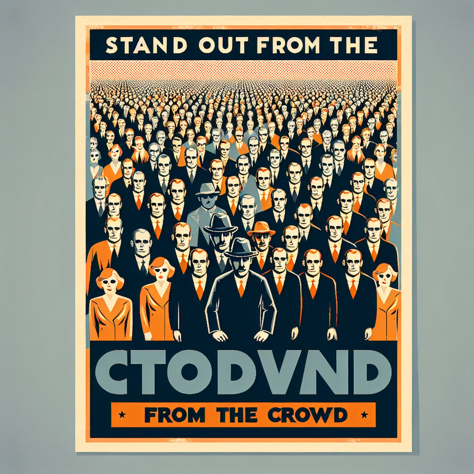 Stand out from the Crowdtypographyposter text effect image