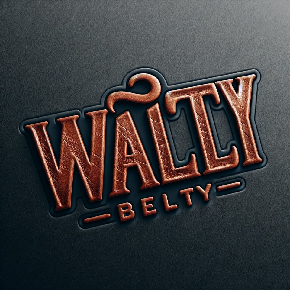 leather effect text logo for waltybelty text effect image