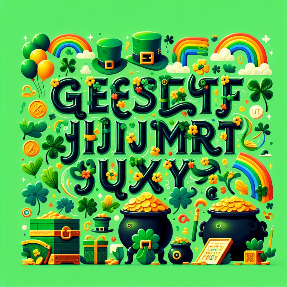 Design me a font for Patrick's Day text effect image