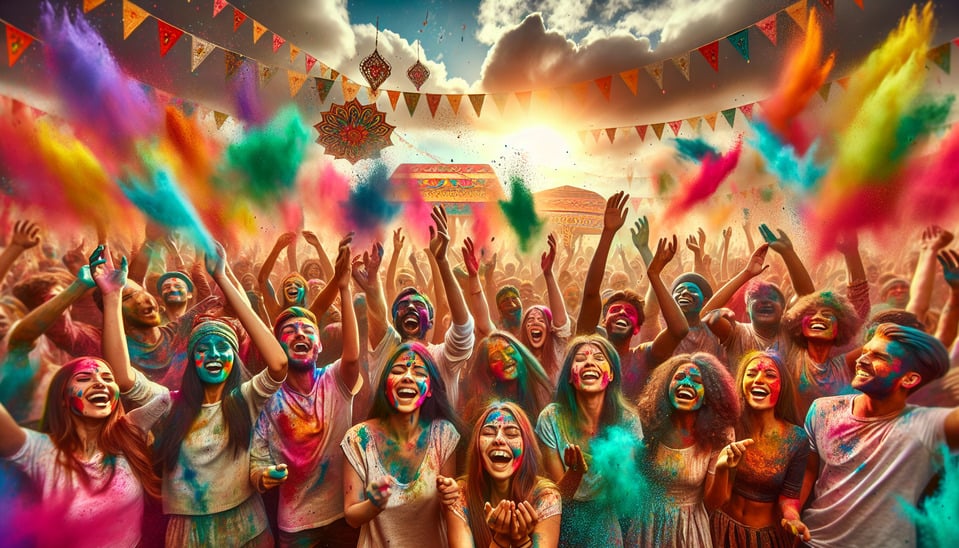 holi text effect image