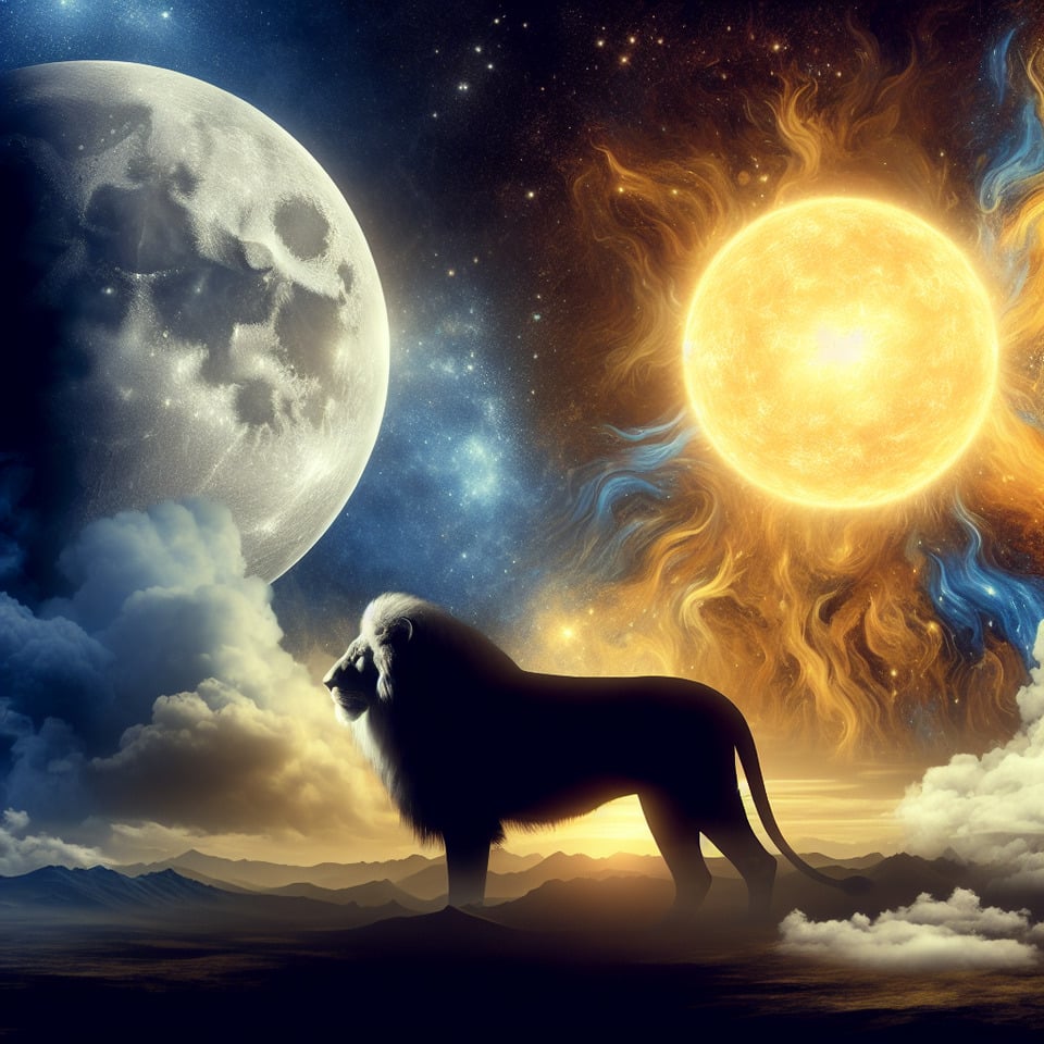 THE text is A .PRAVISH MOON AND SUN AND ONE LION ARE IN BACKGROUND text effect image