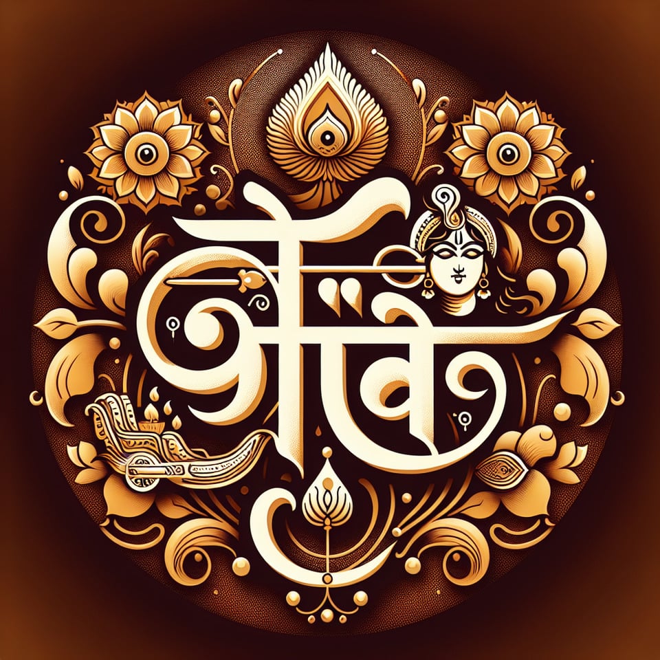 श्रीकृष्ण hindi caligraphytypography text effect image