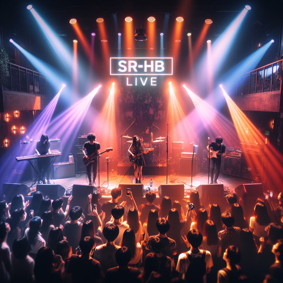 SRHB LIVE text effect image