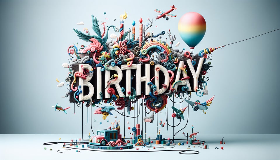 chữ birthday đầy sáng tạo text effect image