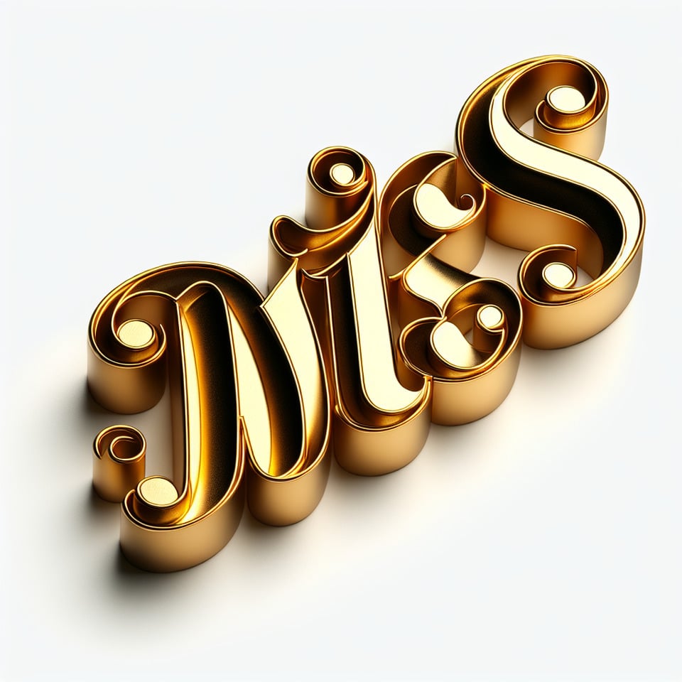 text Miss golden luxury text effect white background text effect image