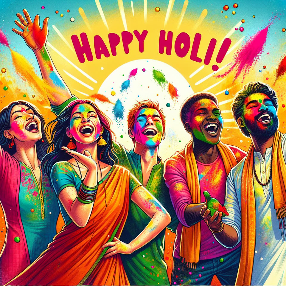 holi card text effect image