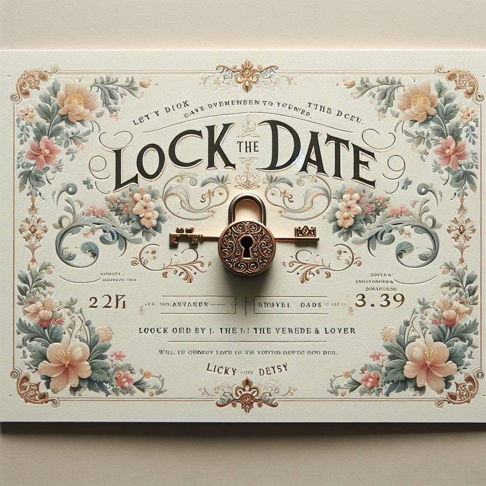 Lock The Date text effect image