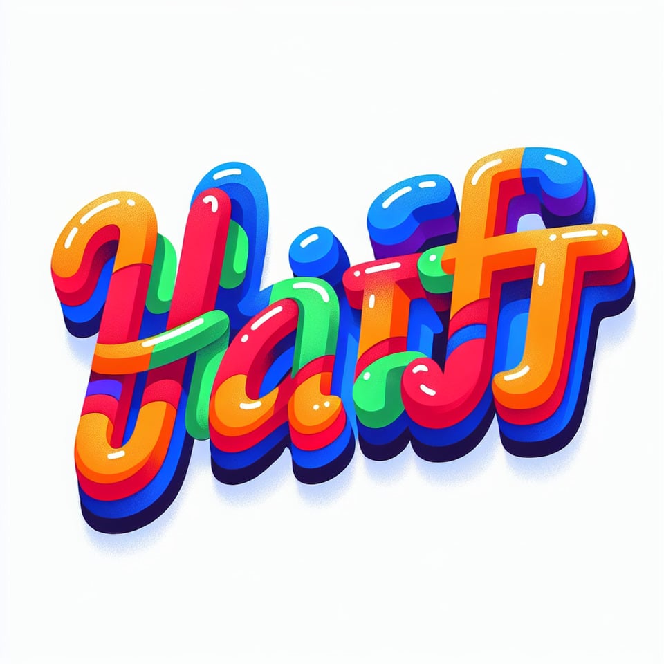 text Haiti cartoon text effect on white background text effect image