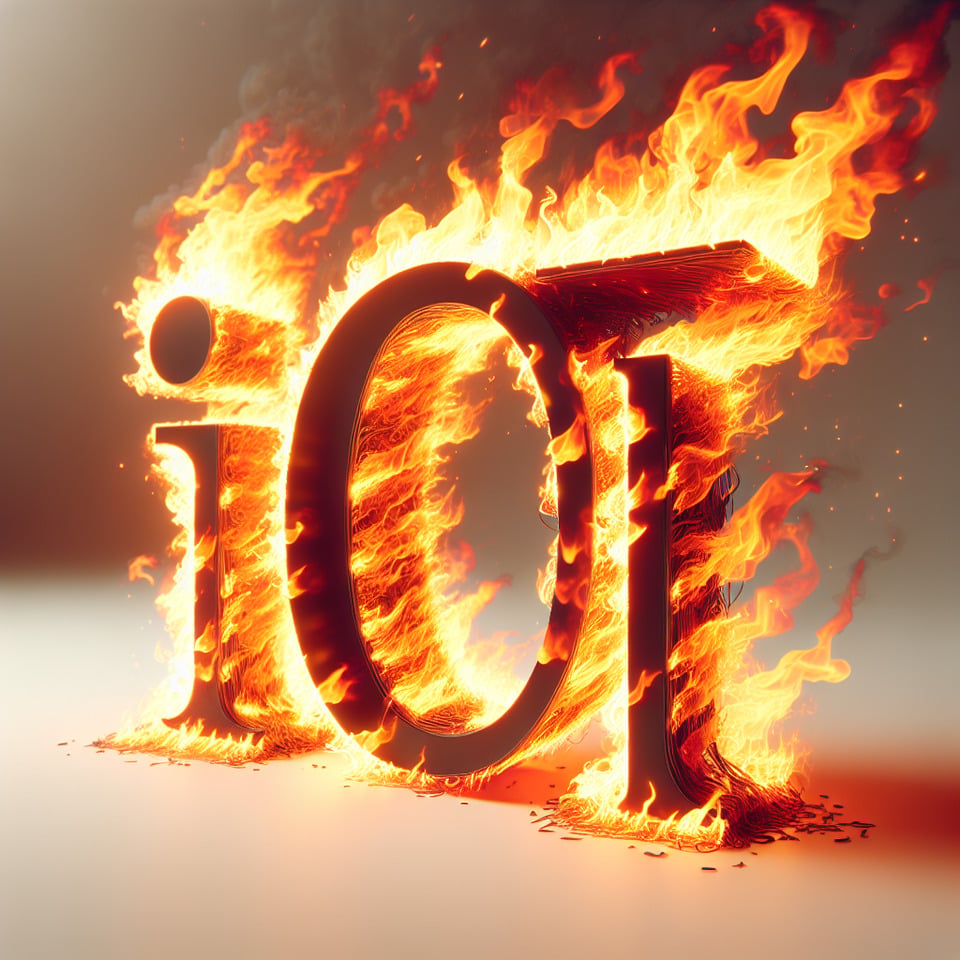 text IOTA fire alphabet text effects on white background text effect image