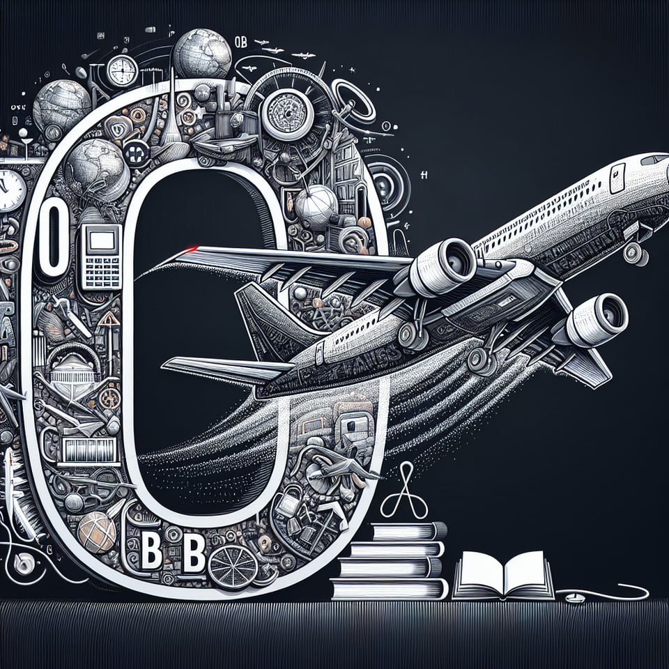MBBS ABROAD TEXT (Aeroplane Flying from O Alphabet) typography text effect image