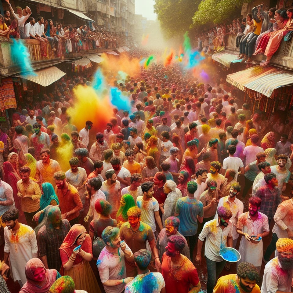 HOLI text effect image