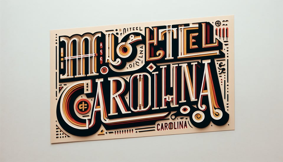 HOTEL CAROLINAtypography text effect image