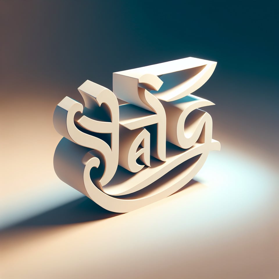 WAHEGURU3d rendertypography text effect image