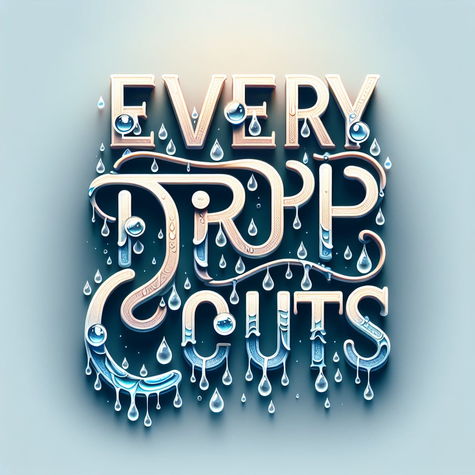 Every Drop Countstypography text effect image