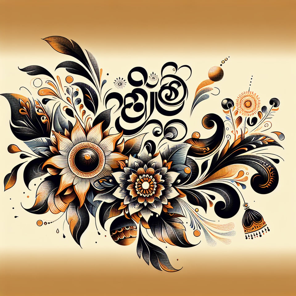 பூப்பு நன்னீராட்டு விழா அழைப்பிதழ் convert to floral Script text text effect image