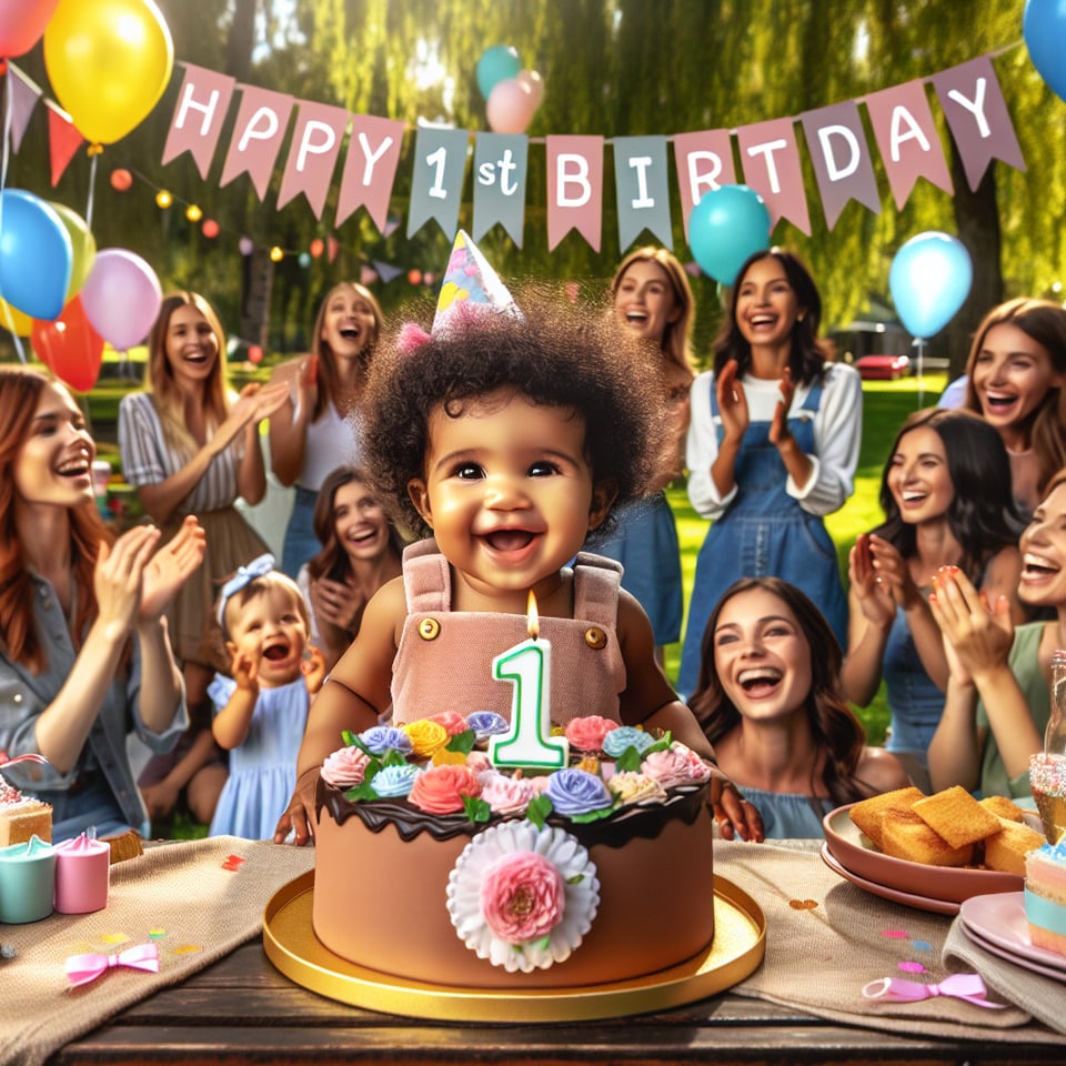 mia is turning 1 text effect image