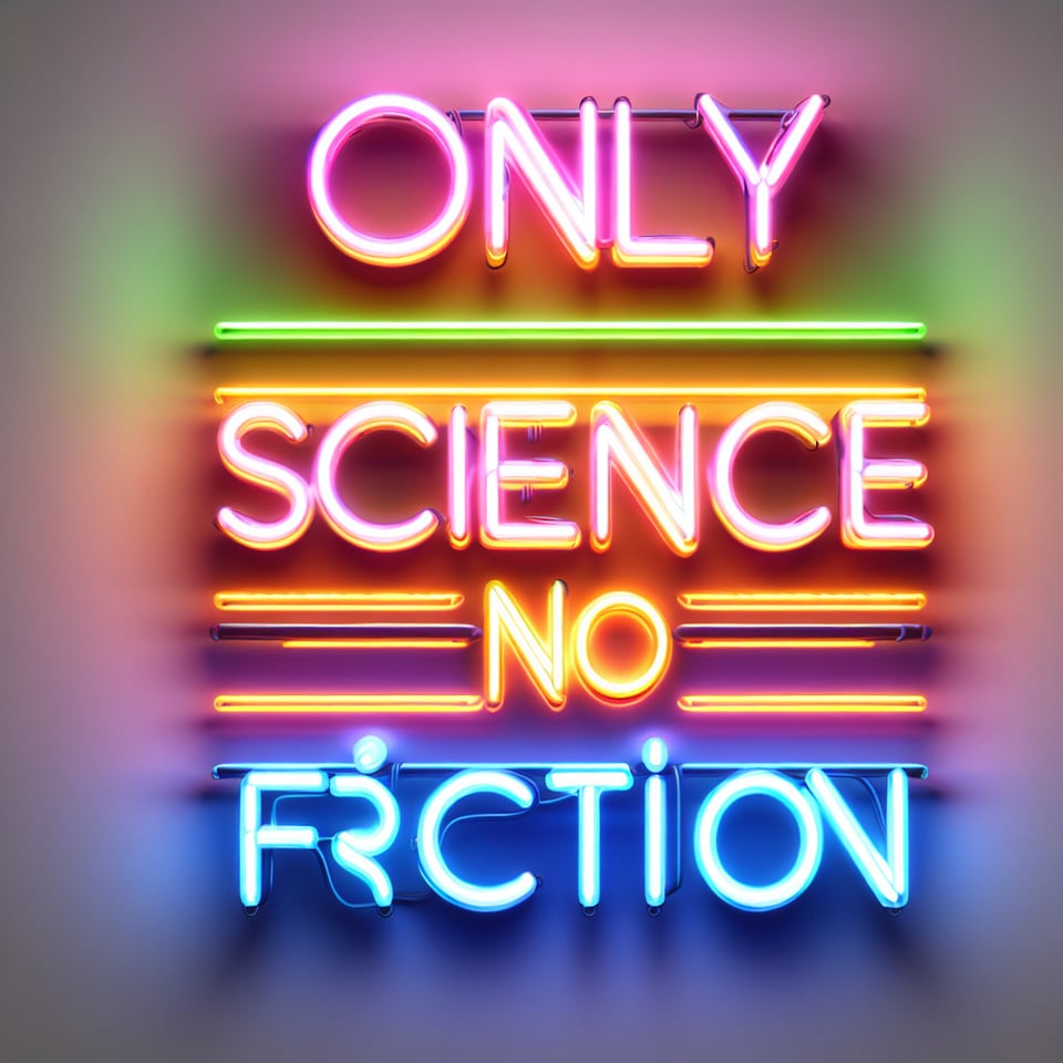 text Only Science No Friction neon text effects on white background text effect image