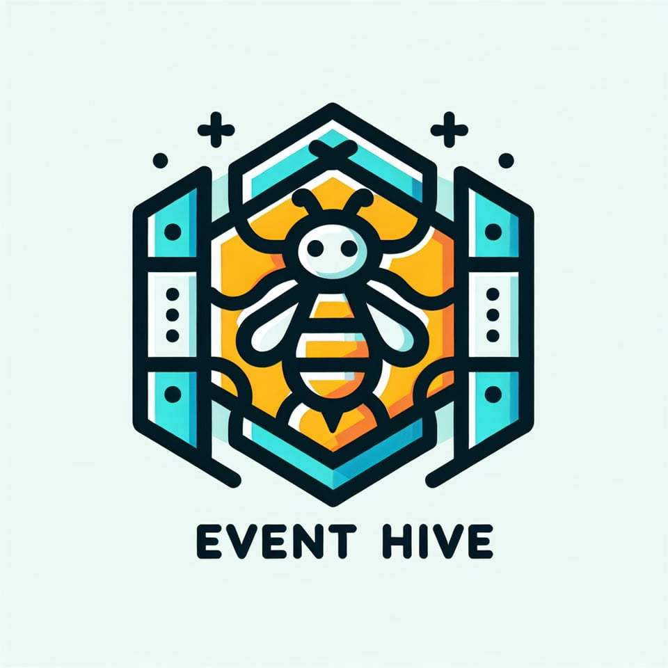Event hive icon stylish text text effect image