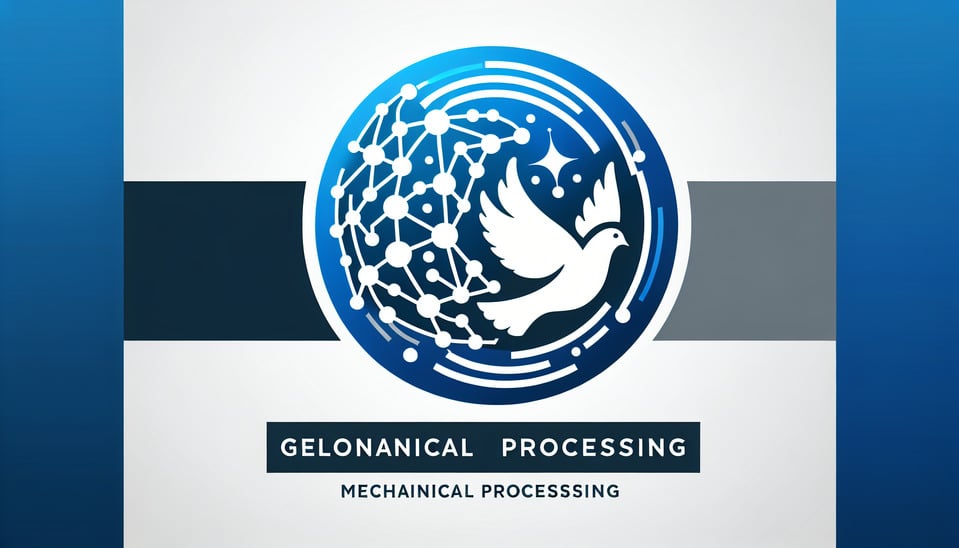 tạo logo công ty gia công cơ khí toàn cầu. Yêu cầu có hình trái đất network và 1 con chim bồ câu text effect image