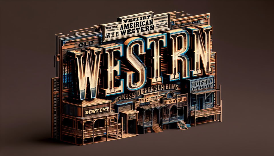 WESTERNtypography3d rendercinematic text effect image