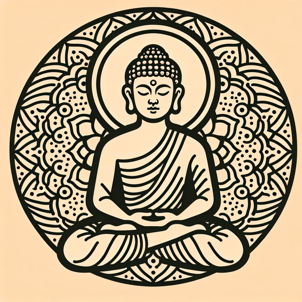 Buddha text effect image