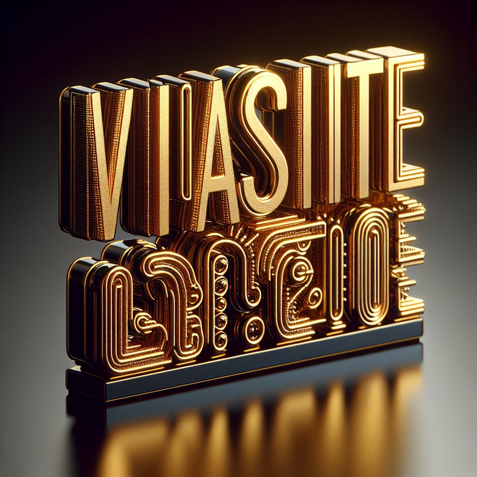 'please covert text to 3d gold text effect image