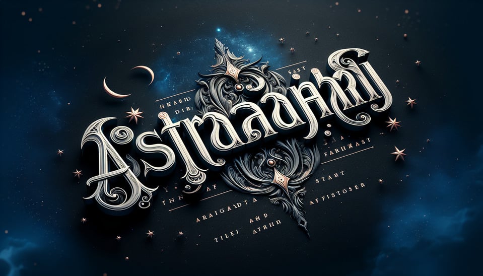 ASTRADHARI with Fantasy font  Cinzel Decorative text effect image