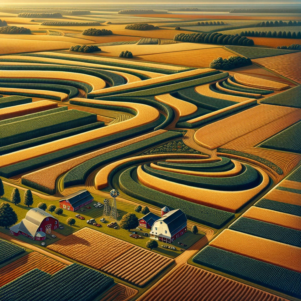 managed farmland Millustration text effect image