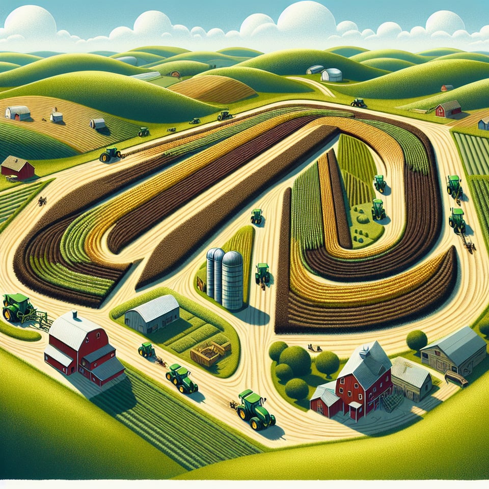 managed farmland text in Millustration text effect image