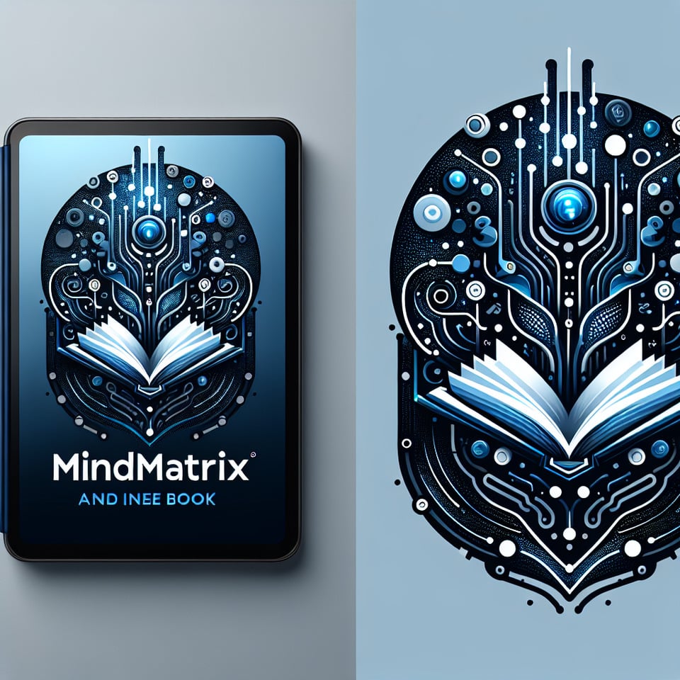A logo an online ebook company called MindMatrixphoto text effect image