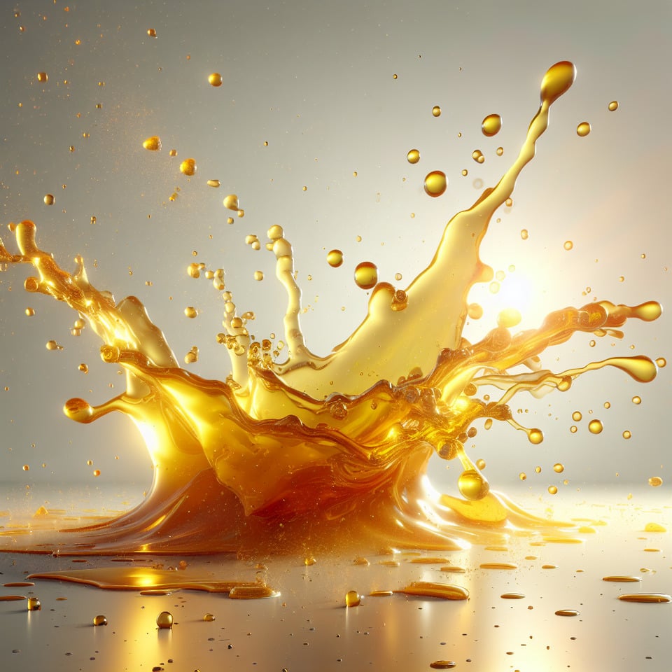 yellow oil splash text effect image